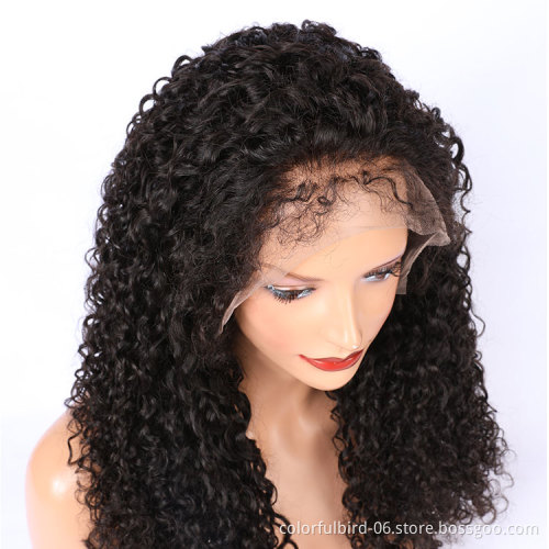 Wholesale cheap virgin human 13*4 HD lace front curly wig indian raw cuticle aligned hair hair extension Indian hair